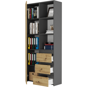 Kancelářský regál se šuplíky MODERN B-80-S3 - různé barevné verze artisan mix antracit