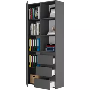 Kancelářský regál se šuplíky MODERN B-80-S3 - různé barevné verze antracit