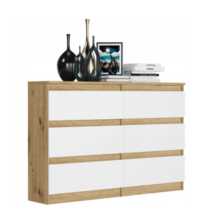 Praktická komoda R-120 - různé barevné varianty artisan mix biela