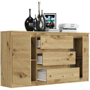 Prostorná komoda R-140-S3 - různé barevné varianty artisan