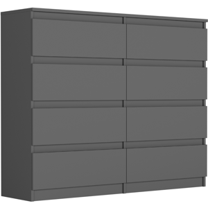 Komoda s 8 zásuvkami R-120-S8 - různé barevné varianty antracit