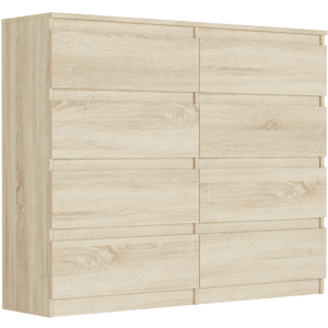 Komoda s 8 zásuvkami R-120-S8 - různé barevné varianty sonoma