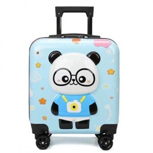 Dětský cestovní kufr na kolečkách s teleskopickou rukojetí - BLUE PANDA