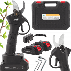 Akumulátorové nůžky na větve 25 mm - dvě baterie, nabíječka, přepravní kufřík