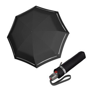Knirps KNIRPS T.200 Reflective black - elegantní plně automatický deštník