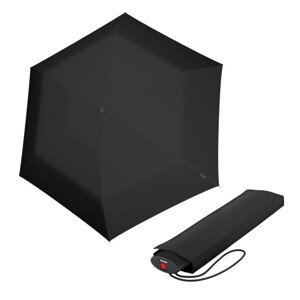 Knirps KNIRPS AS.050 SLIM SMALL BLACK - lehký dámský skládací plochý deštník