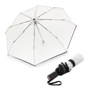 Knirps KNIRPS A.200 MEDIUM  Transparent Black - elegantní dámský plnoautomatický deštník