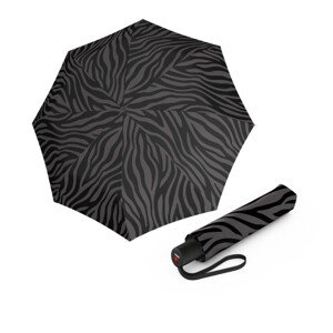 Knirps KNIRPS A.200 MEDIUM DUOMATIC Zebra Black - elegantní dámský plnoautomatický deštník