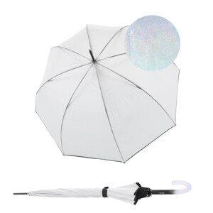Knirps Knirps C.760 Stick Transparent Stardust Black - průhledný dámský holový deštník