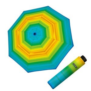 Doppler Fiber Havanna Happy green - dámský skládací deštník