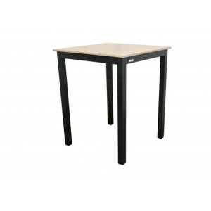 Doppler EXPERT WOOD antracit - zahradní gastro barový hliníkový stůl 90 x 90 x 110cm