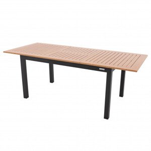 Doppler EXPERT WOOD antracit - zahradní rozkládací hliníkový stůl 150/210 x 90 x 75 cm