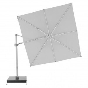 Knirps KNIRPS 320 x 320 cm - luxusní výkyvný zahradní slunečník s boční tyčí : Barva slunečníku - Světle šedá