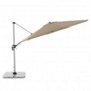 Výkyvný zahradní slunečník s boční tyčí Doppler ACTIVE 370 cm - hnědý