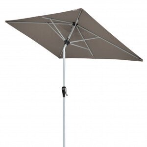 Slunečník s automatickým naklápěním klikou Doppler ACTIVE 210x140 cm - hnědý