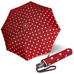 Elegantní dámský plně automatický deštník - Knirps T.200 DOT ART RED