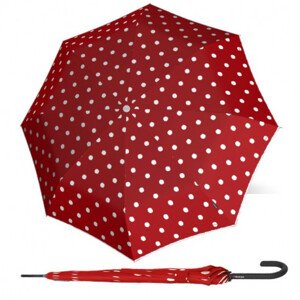 Elegantní holový vystřelovací deštník - Knirps T.760 DOT ART RED