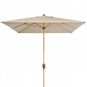 Slunečník s automatickým naklápěním s ultra uv ochranou Doppler ALU WOOD 210 x 140 cm - přírodní (slonovinová kost)