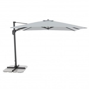Moderní slunečník s boční nohou Doppler ACTIVE 310 x 210 cm - světle šedý