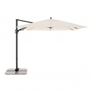 Zahradní slunečník s boční nohou Derby DERBY DX 280 x 280 cm- přírodní (slonovinová kost)