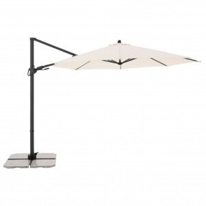 Zahradní slunečník s boční nohou Derby DERBY DX 335 cm- přírodní (slonovinová kost)