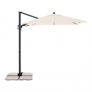 Zahradní slunečník s boční nohou Derby DERBY DX 210 x 210 cm- přírodní (slonovinová kost)