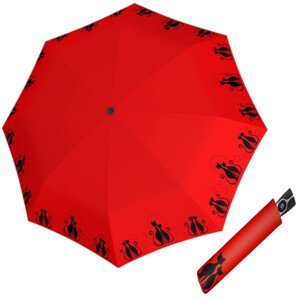 Doppler Fiber Magic Cats Family Red  - dámský plně automatický deštník