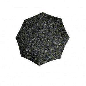Knirps Knirps A 200 Medium Duomatic cubes black- elegantní  plnoautomatický deštík