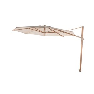 Siesta Premium slnečník Ø350 cm woodlook / pieskový
