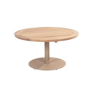 Saba Low teak jídelní stůl Ø130 cm latté
