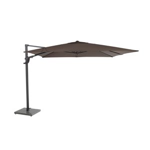 Horizon Premium slnečník 300x300 cm sivohnedý + záťaž a ochr. plachta