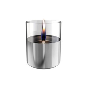 Lilly Glass svícen stříbrný 10 cm