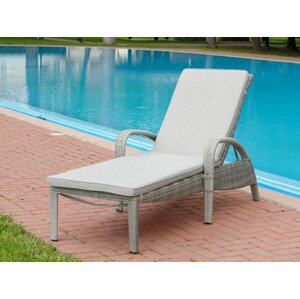 Valencia Premium ratanové lehátko grey-wash